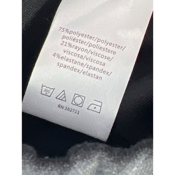 LB70 Lloyd Boston Every AngLL Twill Glimmer Mid Rise Flare Pant Size Large Black - Picture 3 of 6